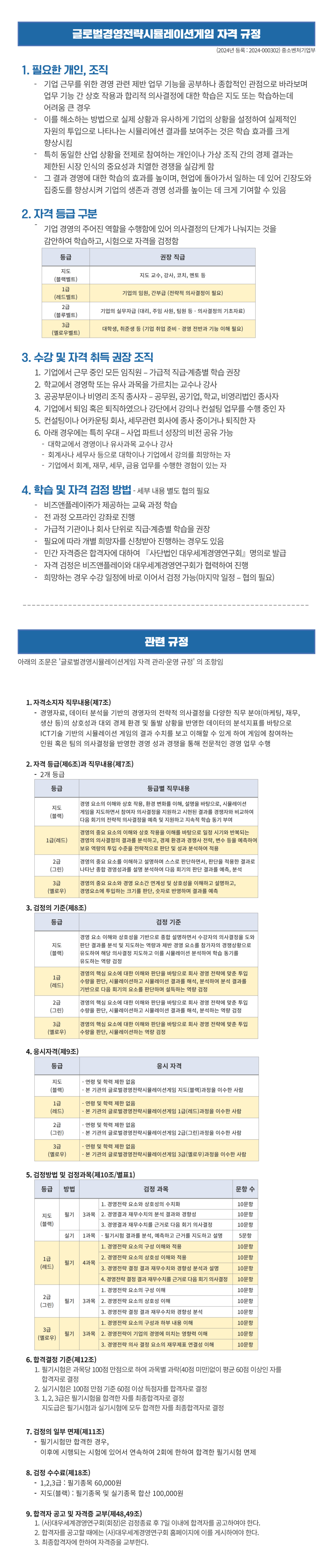 글로벌 경영전략 시뮬레이션게임